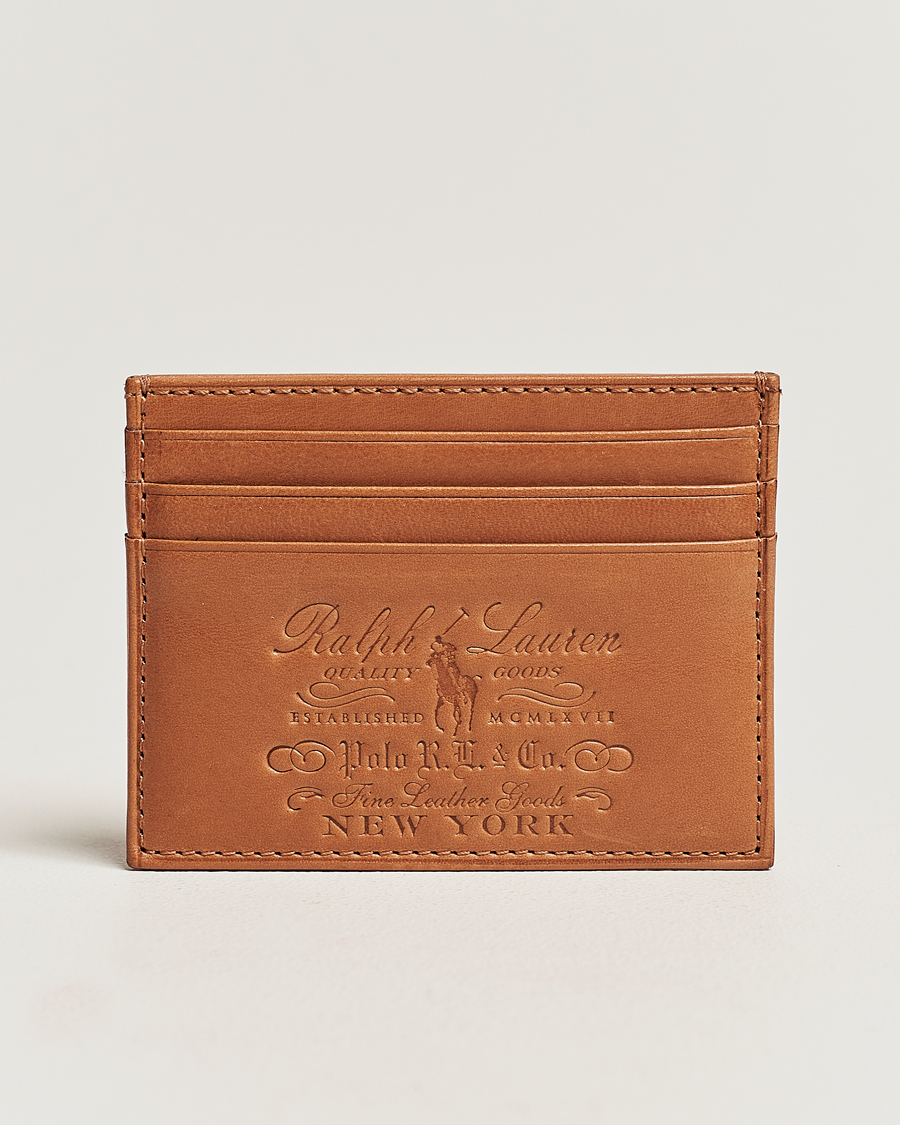 Hombres | Polo Ralph Lauren Heritage Leather Credit Card Holder Tan | Polo Ralph Lauren | Heritage Leather Credit Card Holder Tan