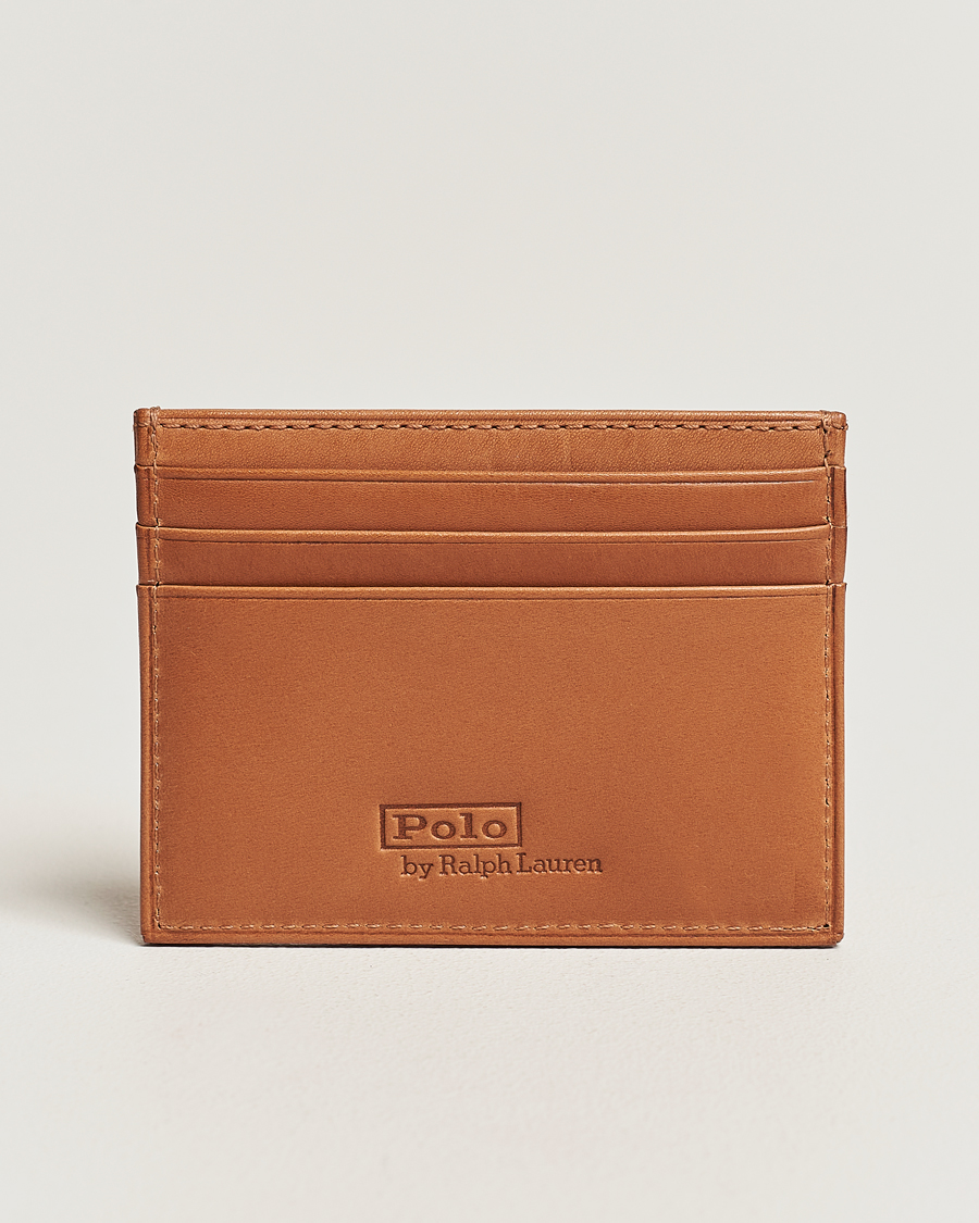 Hombres |  | Polo Ralph Lauren | Heritage Leather Credit Card Holder Tan