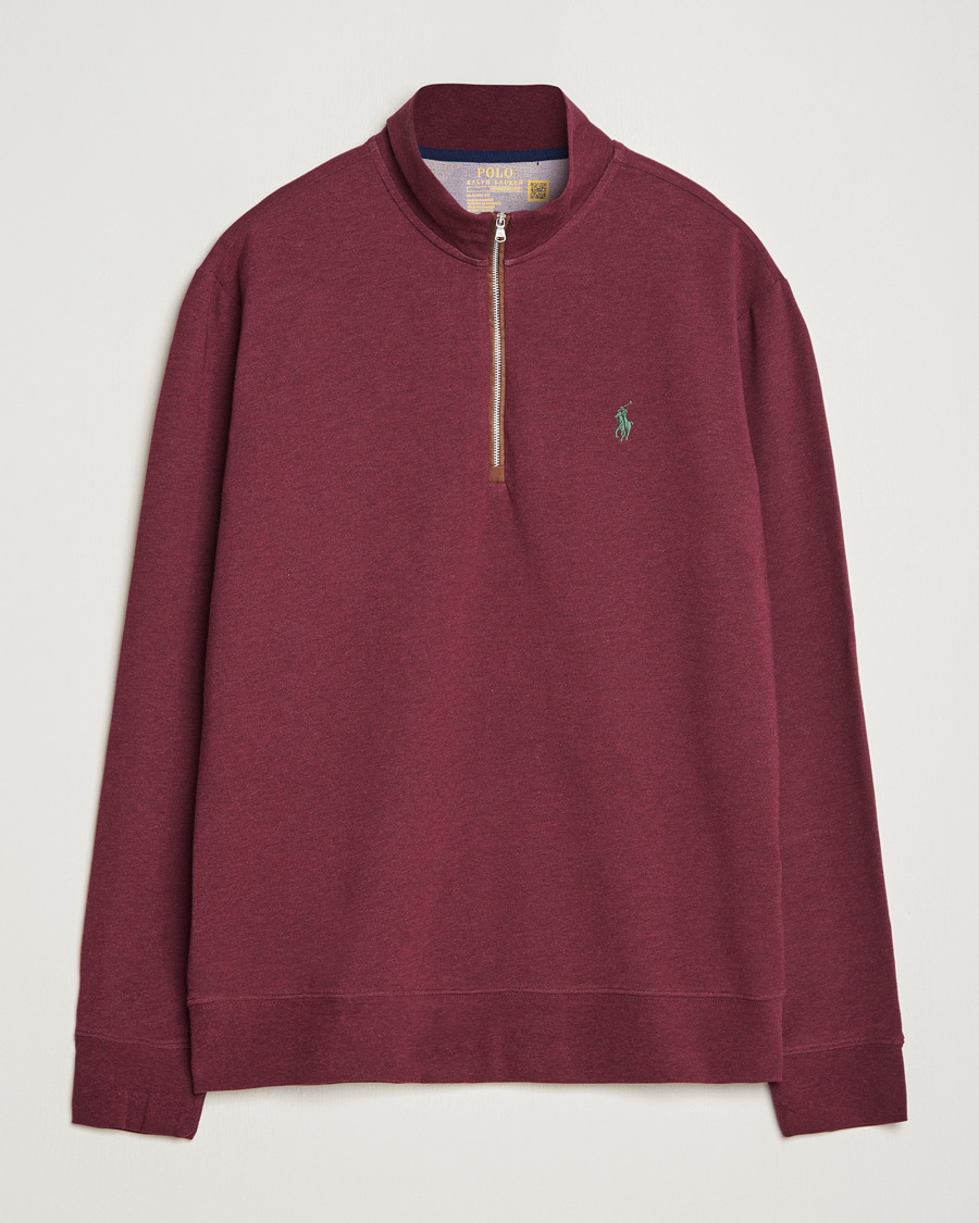 Hombres | Jerséis y prendas de punto | Polo Ralph Lauren Golf | Terry Jersey Half Zip Sweater Wine Heather