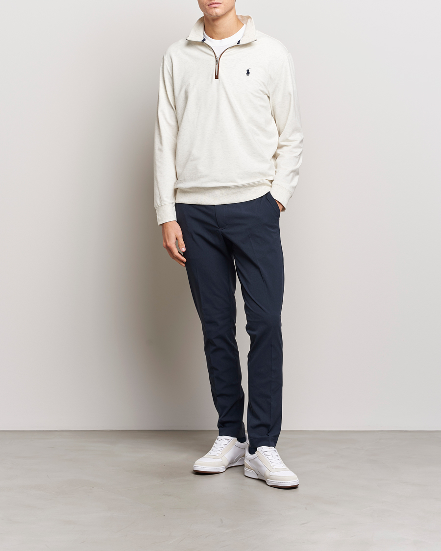 Hombres | Jerséis y prendas de punto | Polo Ralph Lauren Golf | Terry Jersey Half Zip Sweater Oatmeal Heather