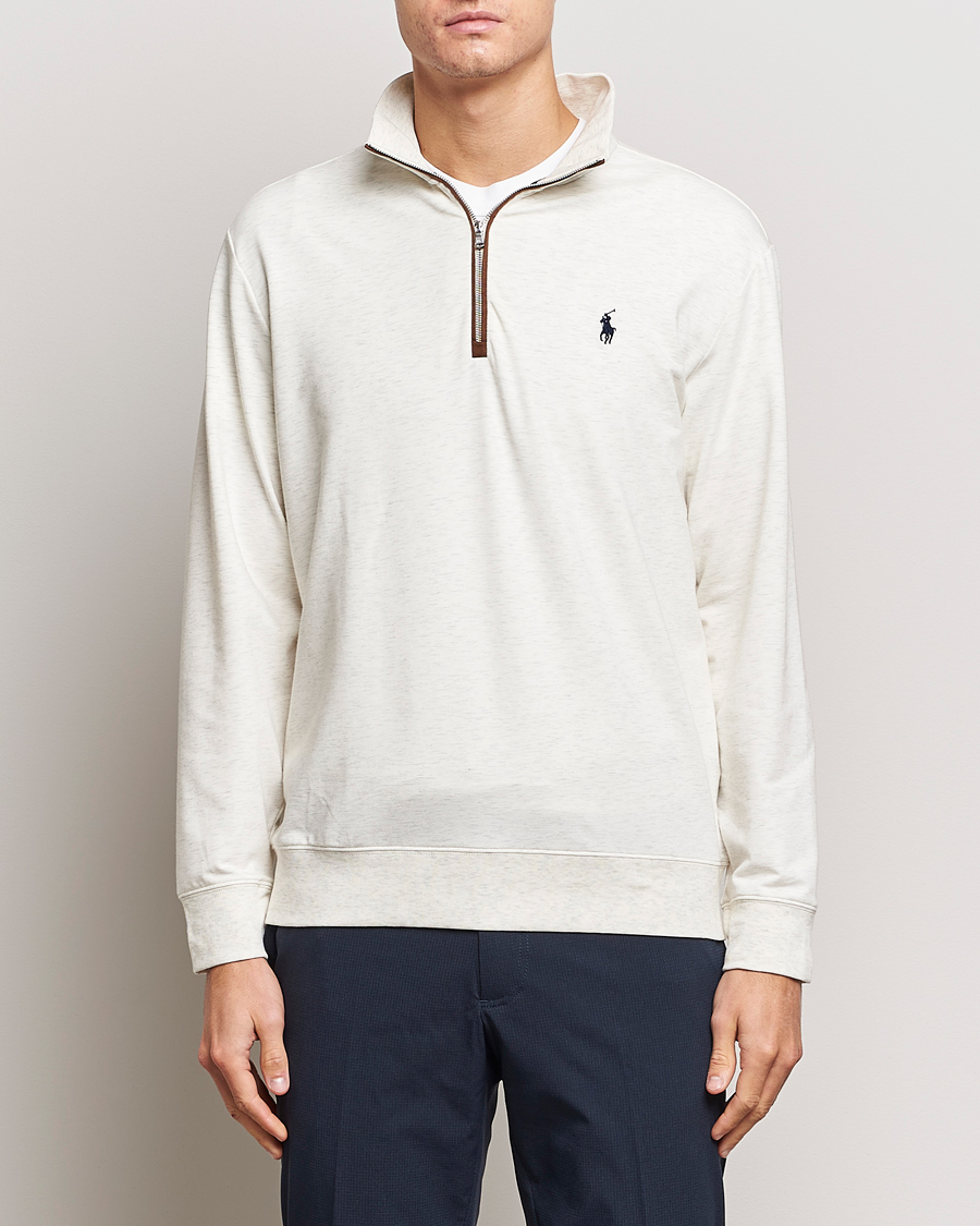 Hombres | Jerséis y prendas de punto | Polo Ralph Lauren Golf | Terry Jersey Half Zip Sweater Oatmeal Heather