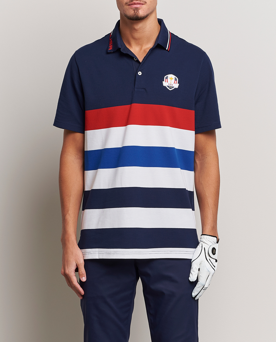 Hombres | Polos | RLX Ralph Lauren | Ryder Cup Stripe Pique French Navy/Multi