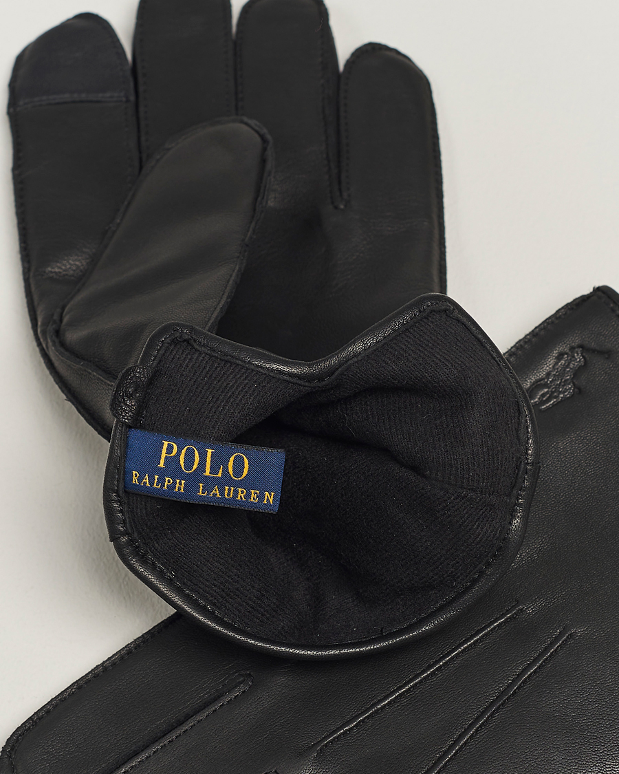 Hombres | Polo Ralph Lauren Leather Gloves Black | Polo Ralph Lauren | Leather Gloves Black