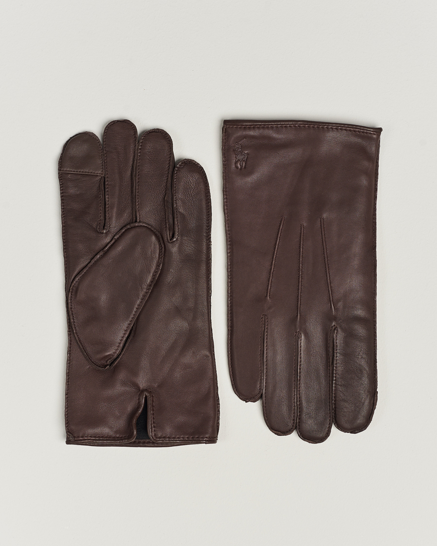 Hombres | Polo Ralph Lauren Leather Gloves Dark Brown | Polo Ralph Lauren | Leather Gloves Dark Brown