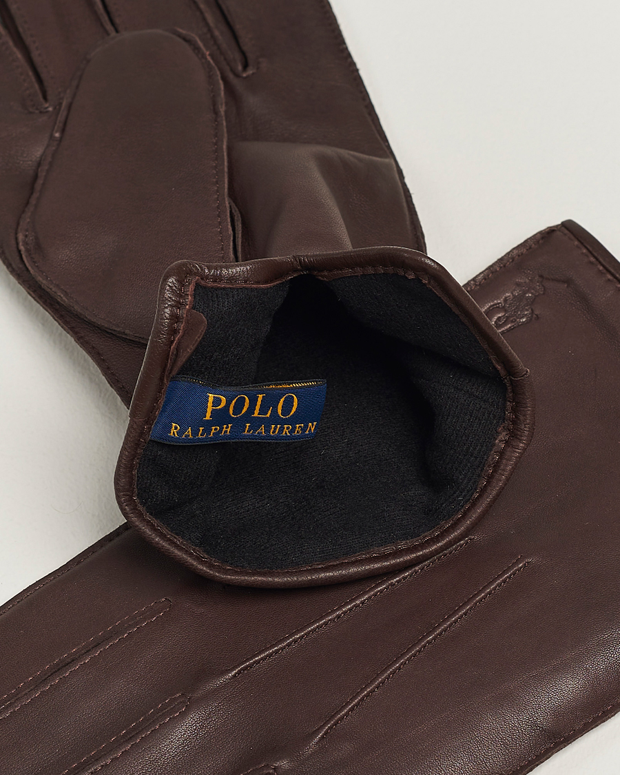 Hombres |  | Polo Ralph Lauren | Leather Gloves Dark Brown