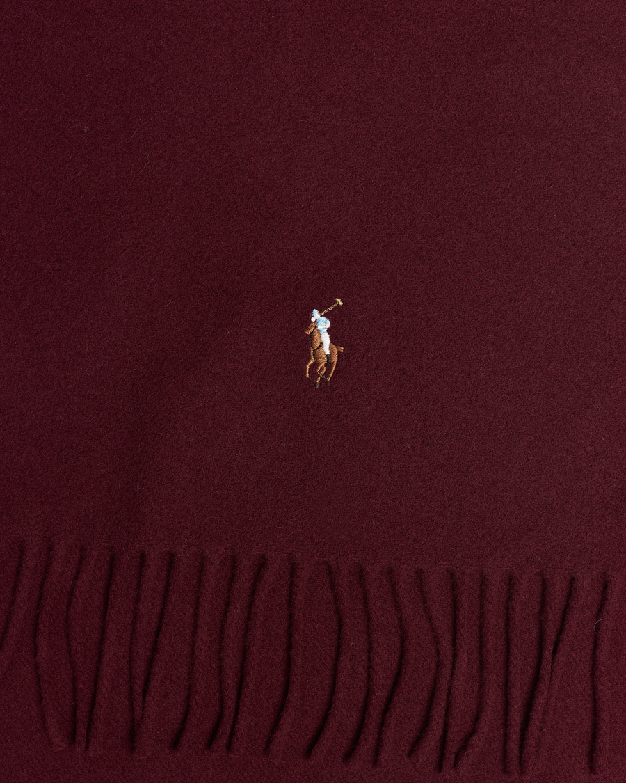 Hombres | Polo Ralph Lauren Signature Wool Scarf Harvard Wine | Polo Ralph Lauren | Signature Wool Scarf Harvard Wine