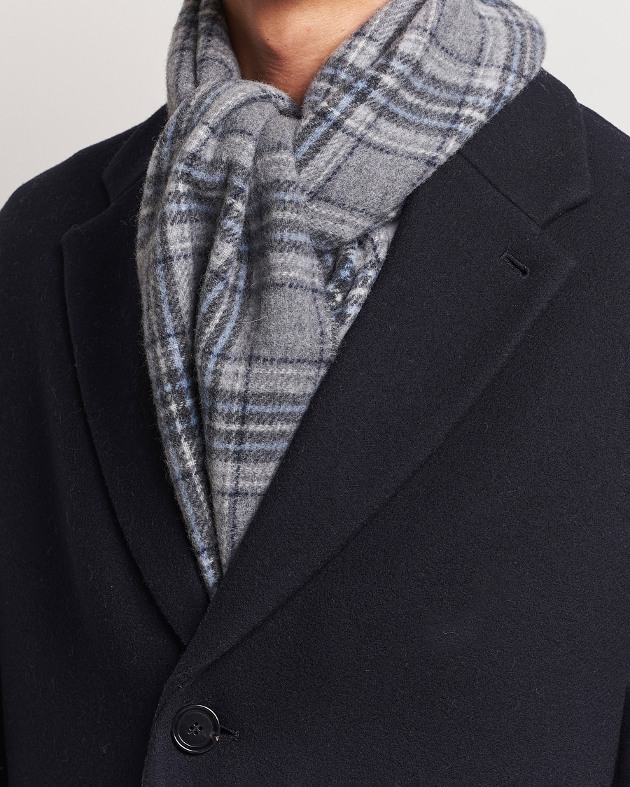 Hombres |  | Polo Ralph Lauren | Wool Checked Scarf Grey