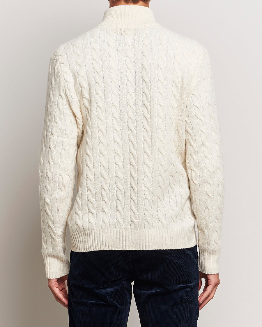 Hombres | Jerséis y prendas de punto | Polo Ralph Lauren | Wool/Cashmere Cable Half Zip Andover Cream