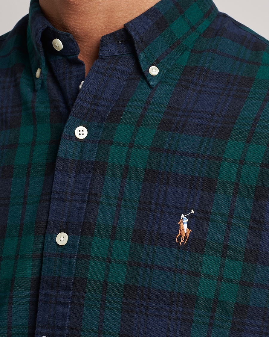 Hombres | Camisas | Polo Ralph Lauren | Custom Fit Checked Shirt Navy/Green