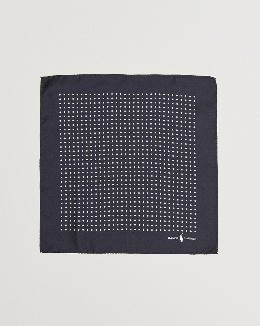Hombres | Pañuelos de bolsillo | Polo Ralph Lauren | Silk Dot Pocket Square Navy/White