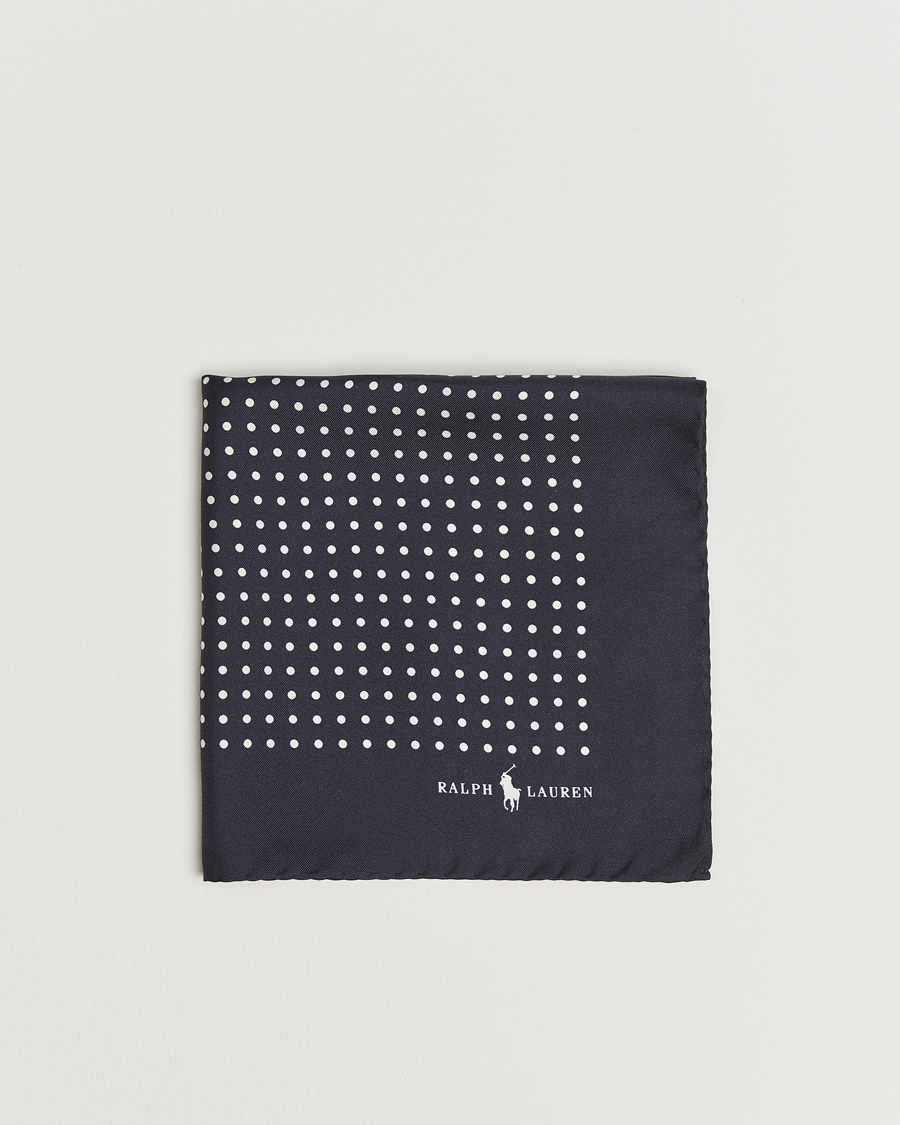 Hombres | Pañuelos de bolsillo | Polo Ralph Lauren | Silk Dot Pocket Square Navy/White