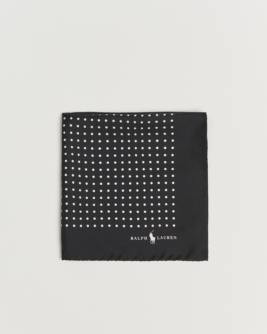 Hombres |  | Polo Ralph Lauren | Silk Dot Pocket Square Black/White