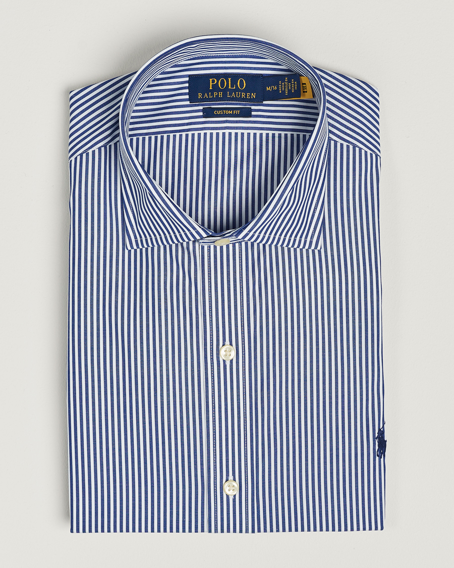 Hombres | Camisas | Polo Ralph Lauren | Poplin Striped Dress Shirt Royal/White