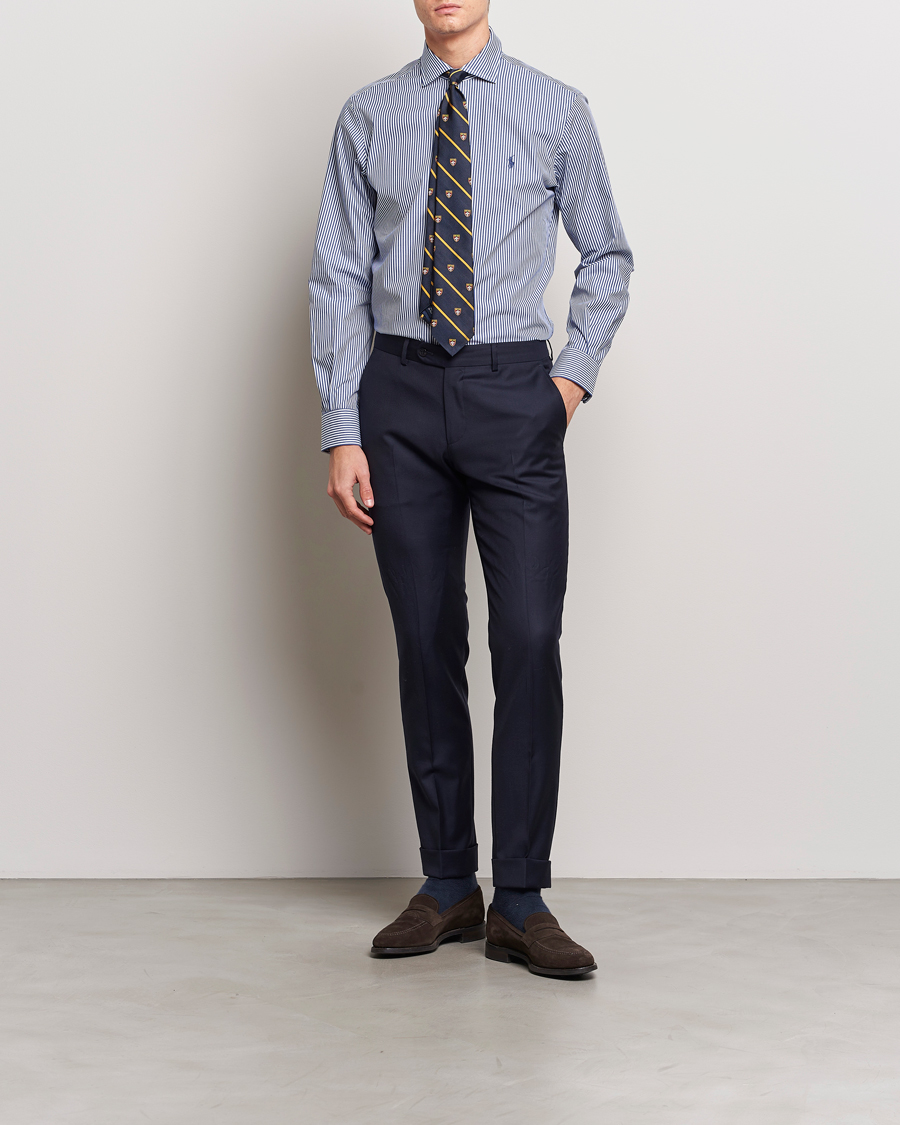 Hombres | Camisas | Polo Ralph Lauren | Poplin Striped Dress Shirt Royal/White