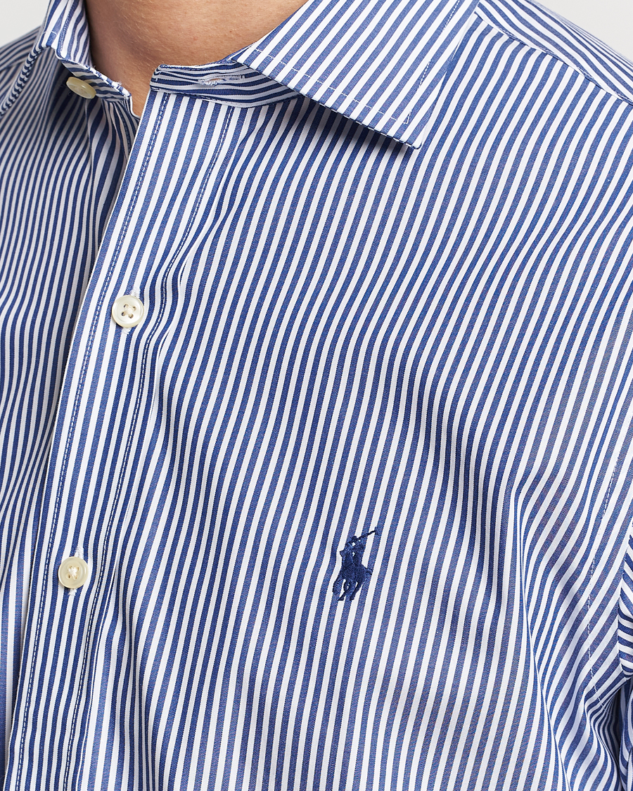 Hombres | Camisas | Polo Ralph Lauren | Poplin Striped Dress Shirt Royal/White