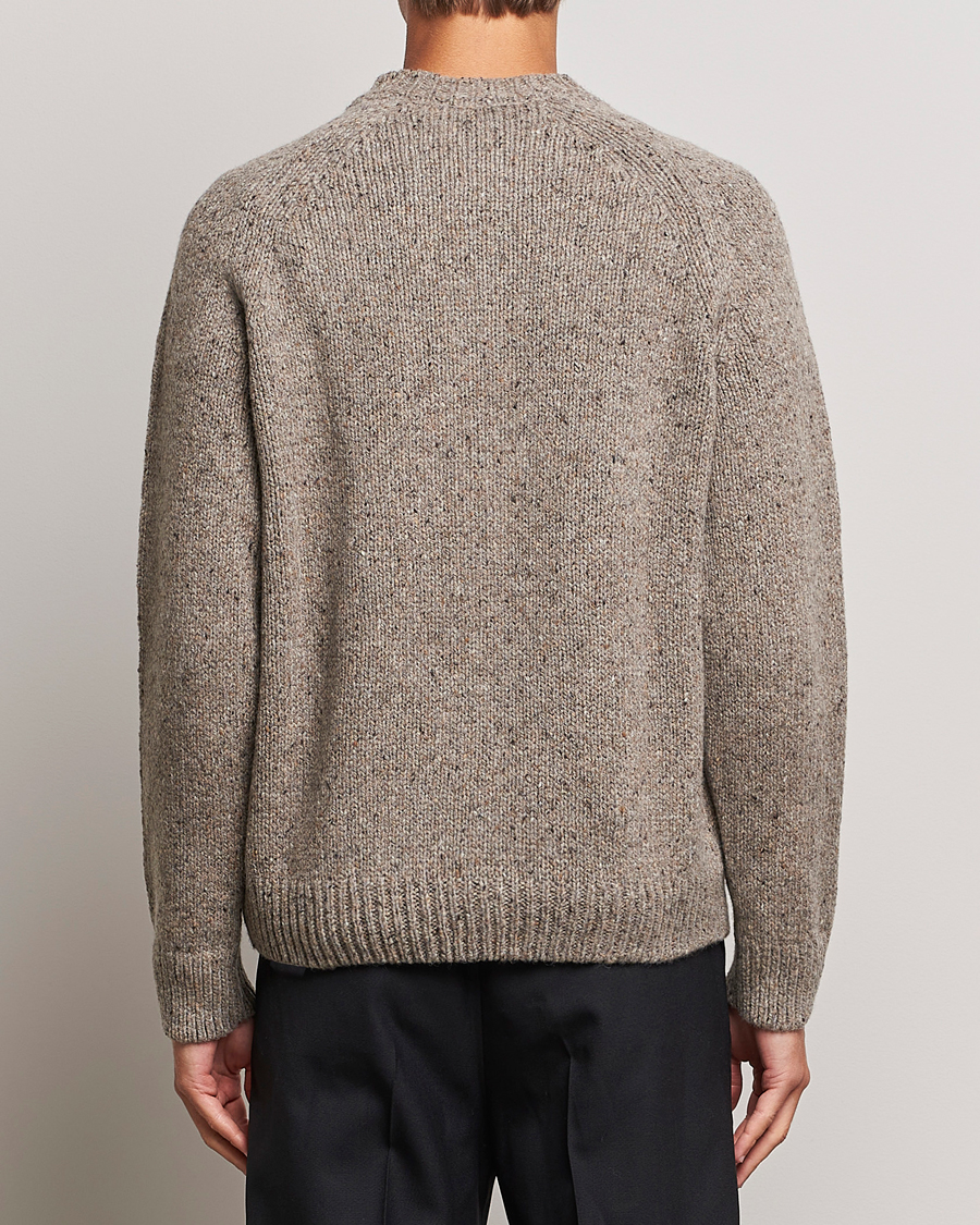 Hombres | Jerséis y prendas de punto | A.P.C. | Harris Wool Knitted Crew Neck Sweater Taupe