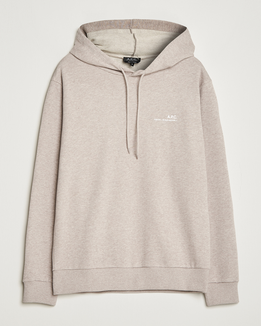 Hombres | Jerséis y prendas de punto | A.P.C. | Item Hoodie Beige Chine