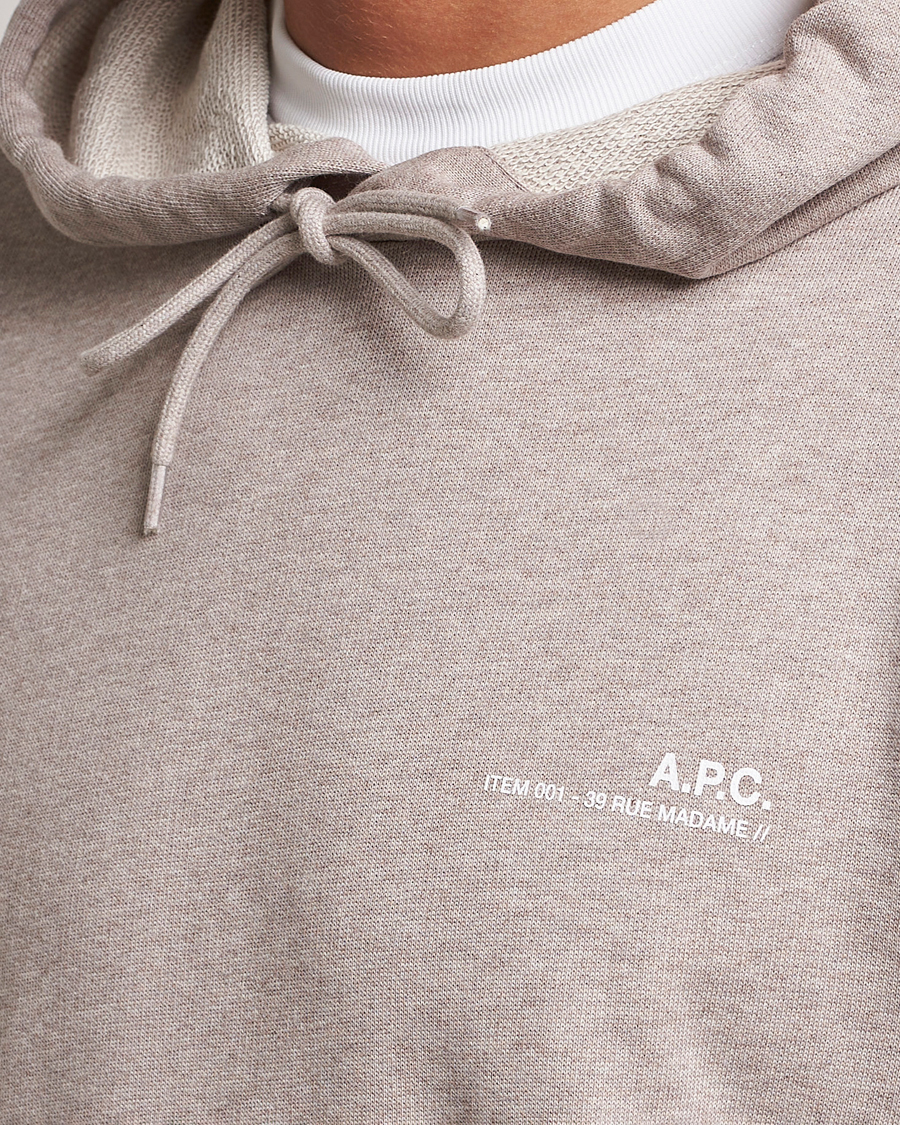 Hombres | Jerséis y prendas de punto | A.P.C. | Item Hoodie Beige Chine