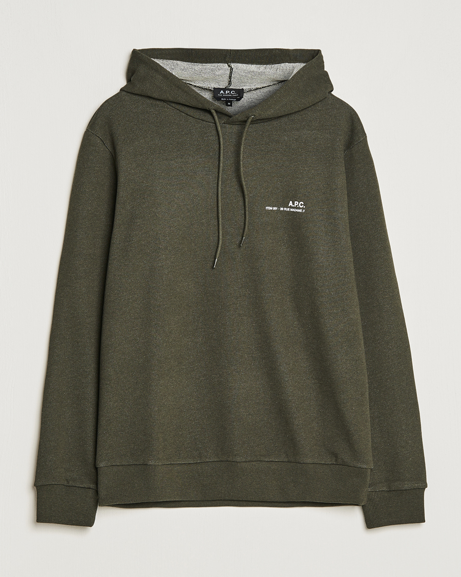 Hombres | Jerséis y prendas de punto | A.P.C. | Item Hoodie Kaki Chine
