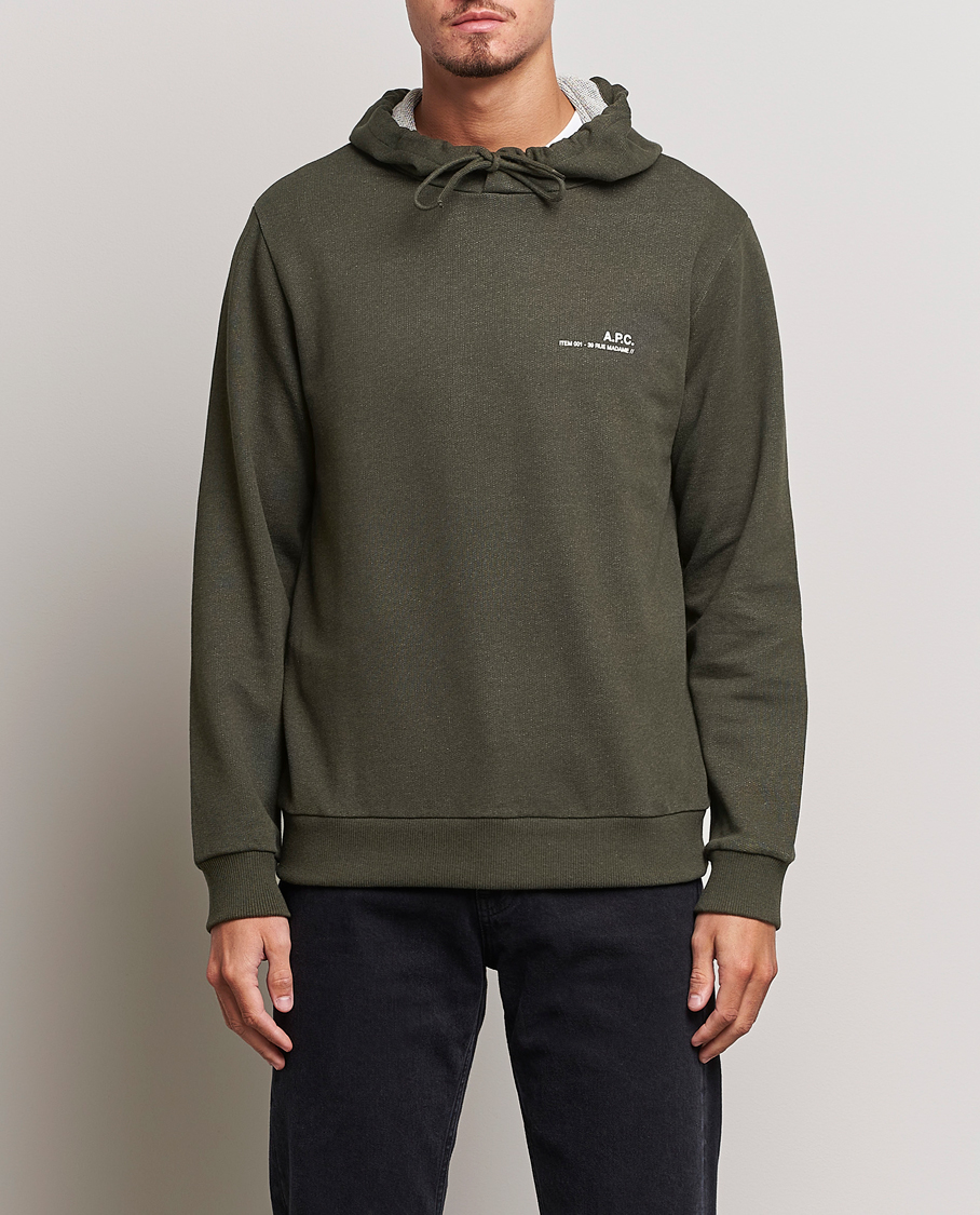 Hombres | Jerséis y prendas de punto | A.P.C. | Item Hoodie Kaki Chine