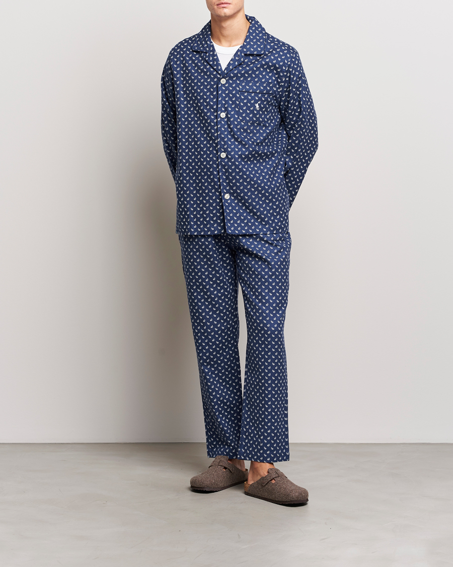 Hombres | Pijamas y batas | Polo Ralph Lauren | Flannel Paisley Pyjama Set Navy