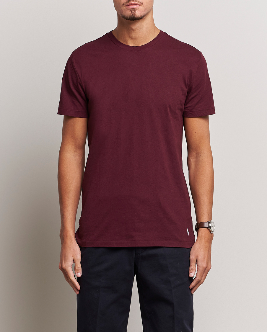 Hombres | Camisetas | Polo Ralph Lauren | 3-Pack Crew Neck T-Shirt Wine/Green/Purple