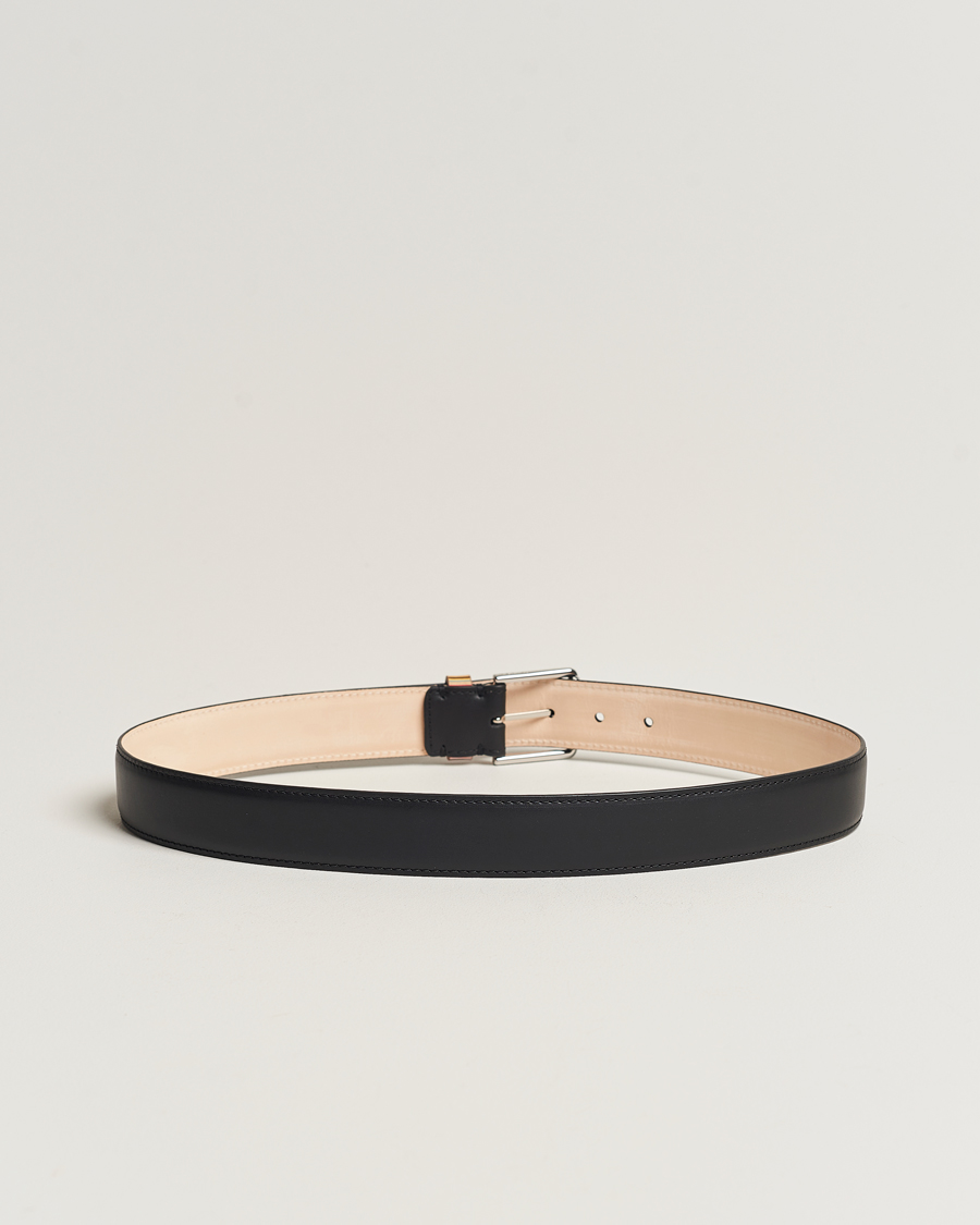 Hombres | Paul Smith Leather Stripe Belt Black | Paul Smith | Leather Stripe Belt Black