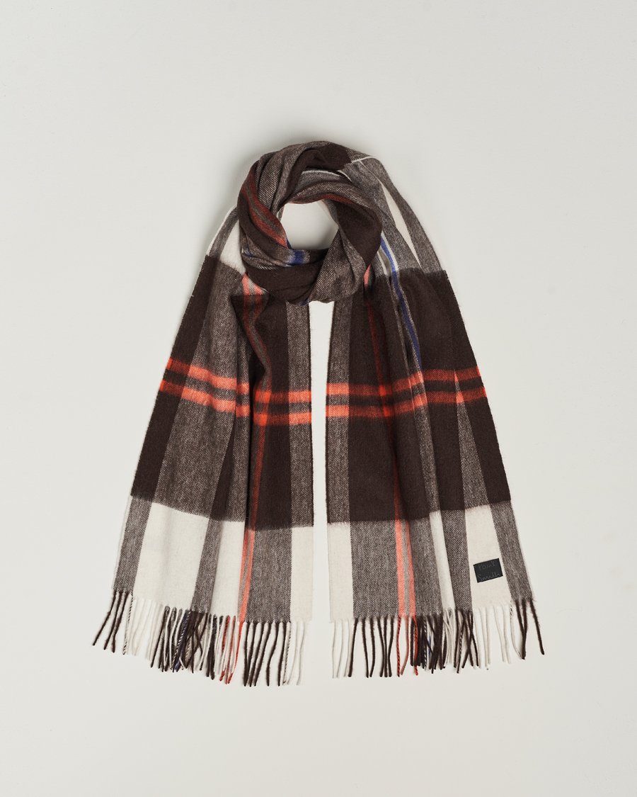 Hombres | Paul Smith Lambswool Checked Scarf Brown Multi | Paul Smith | Lambswool Checked Scarf Brown Multi