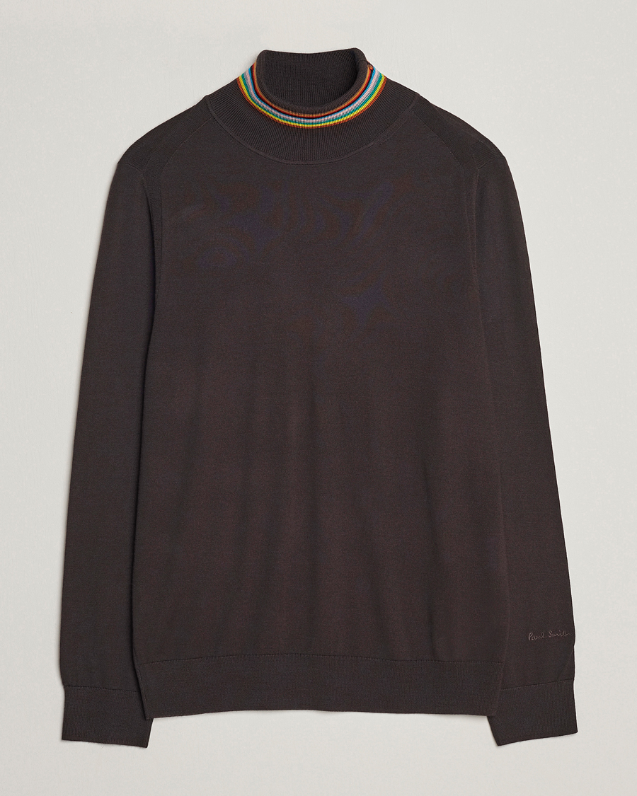 Hombres | Jerséis y prendas de punto | Paul Smith | Merino Wool Knitted Polo Brown