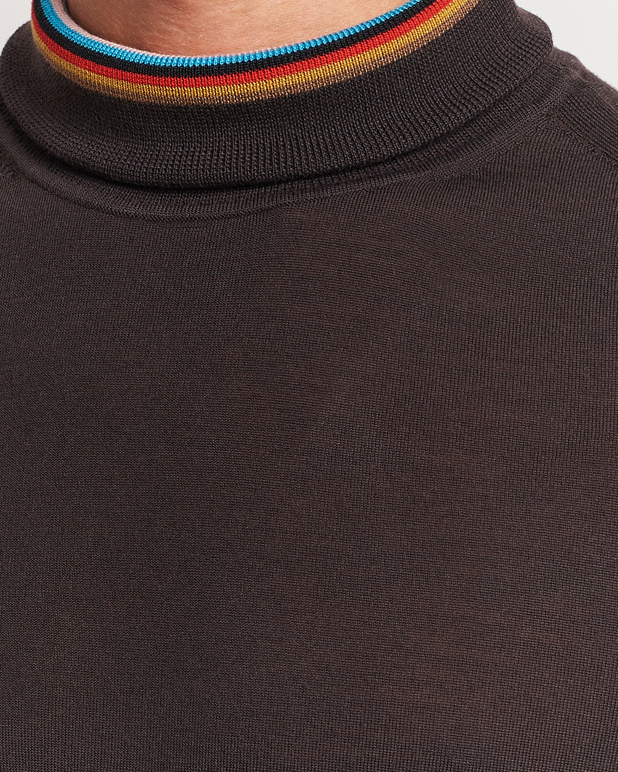 Hombres | Jerséis y prendas de punto | Paul Smith | Merino Wool Knitted Polo Brown
