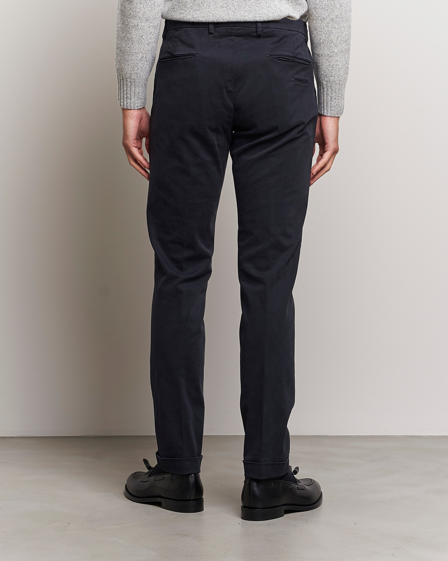 Hombres | Pantalones | Briglia 1949 | Slim Fit Cotton Stretch Chino Navy