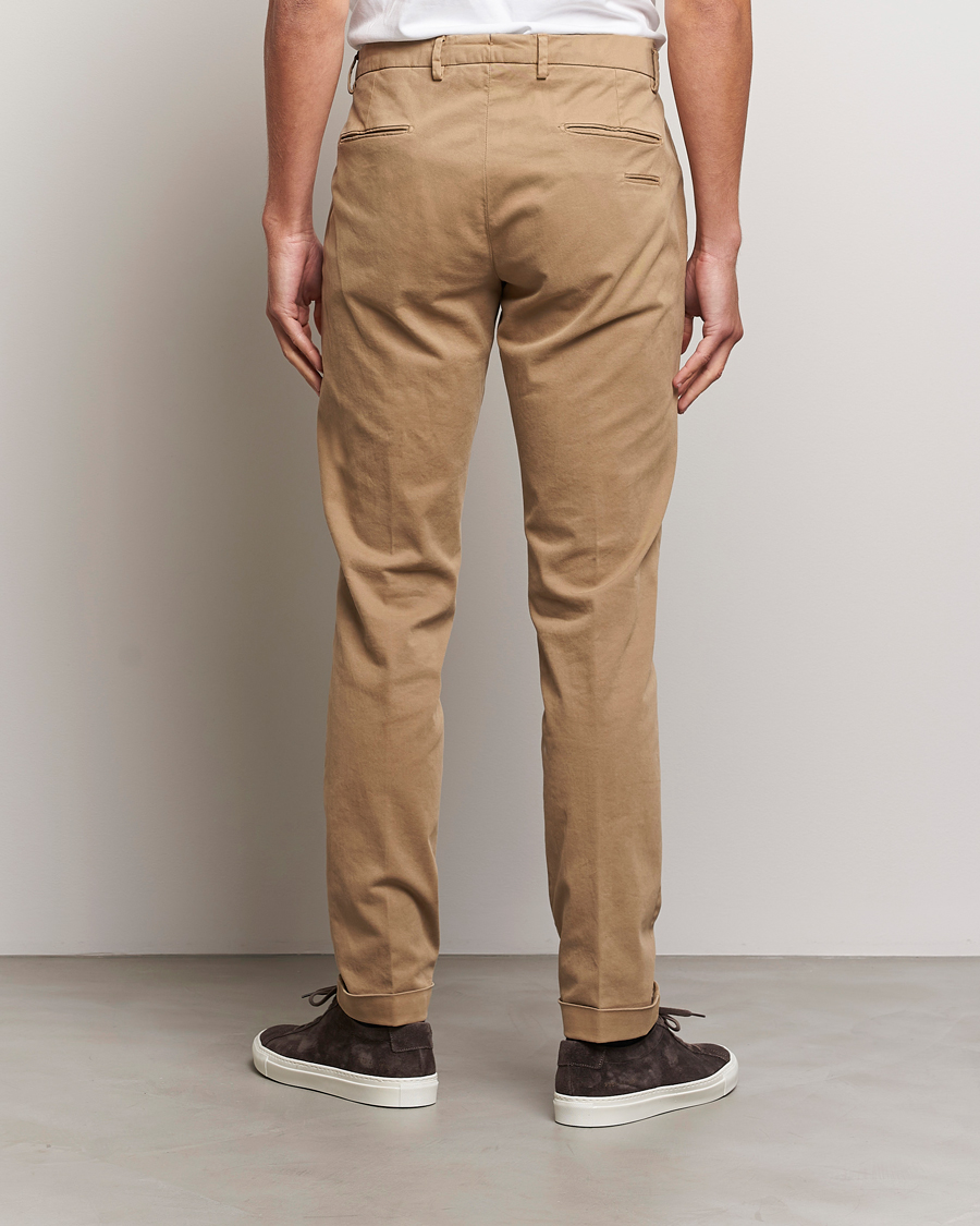 Hombres | Pantalones | Briglia 1949 | Slim Fit Cotton Stretch Chino Beige