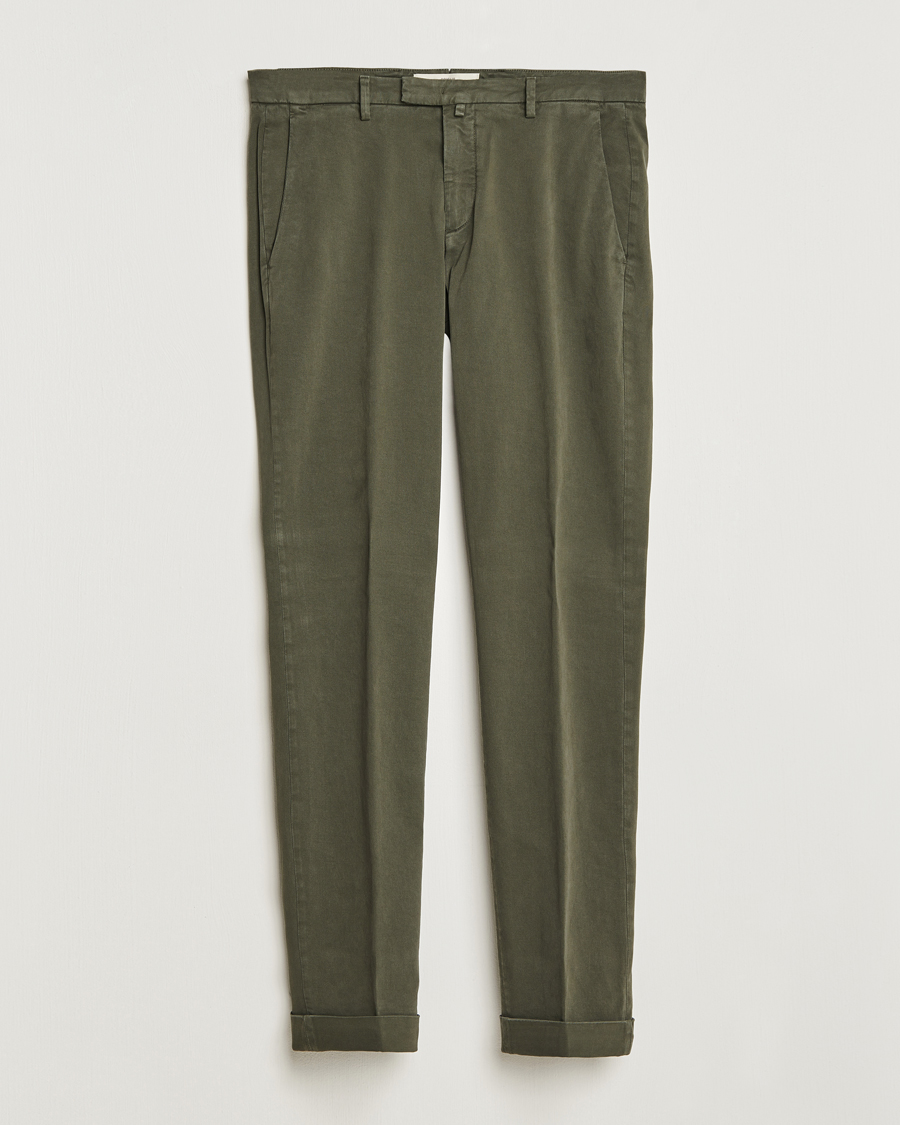 Hombres | Pantalones | Briglia 1949 | Slim Fit Cotton Stretch Chino Military