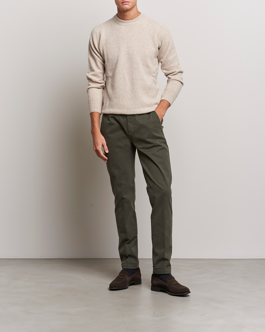 Hombres | Pantalones | Briglia 1949 | Slim Fit Cotton Stretch Chino Military