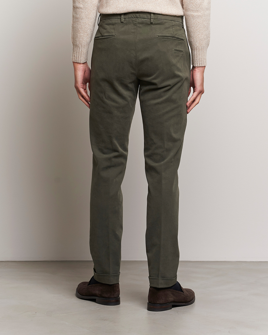 Hombres | Pantalones | Briglia 1949 | Slim Fit Cotton Stretch Chino Military