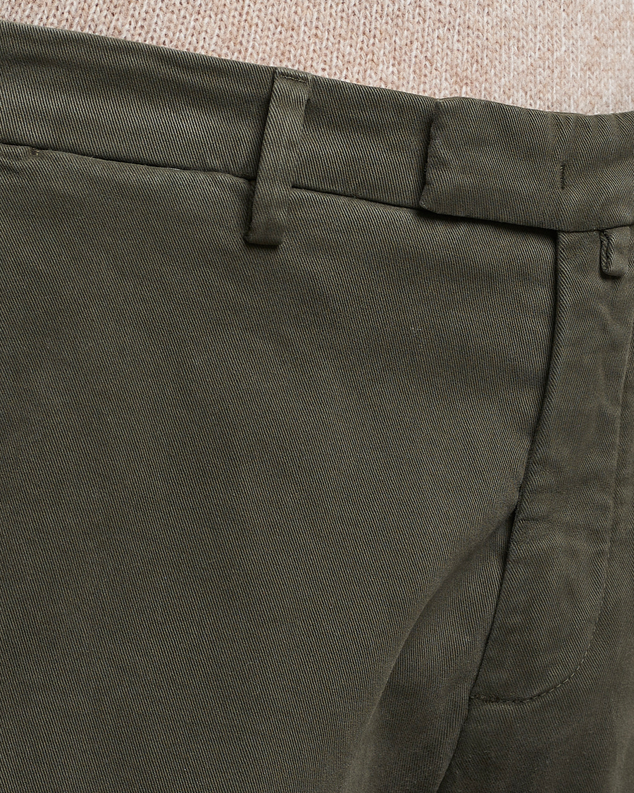 Hombres | Pantalones | Briglia 1949 | Slim Fit Cotton Stretch Chino Military
