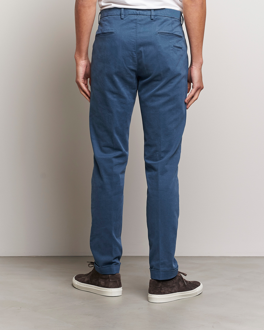 Hombres | Pantalones | Briglia 1949 | Slim Fit Cotton Stretch Chino Steel Blue