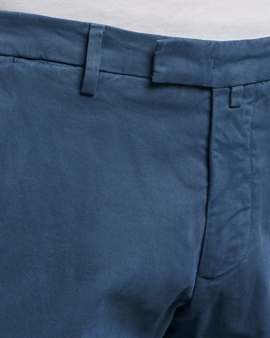 Hombres | Pantalones | Briglia 1949 | Slim Fit Cotton Stretch Chino Steel Blue