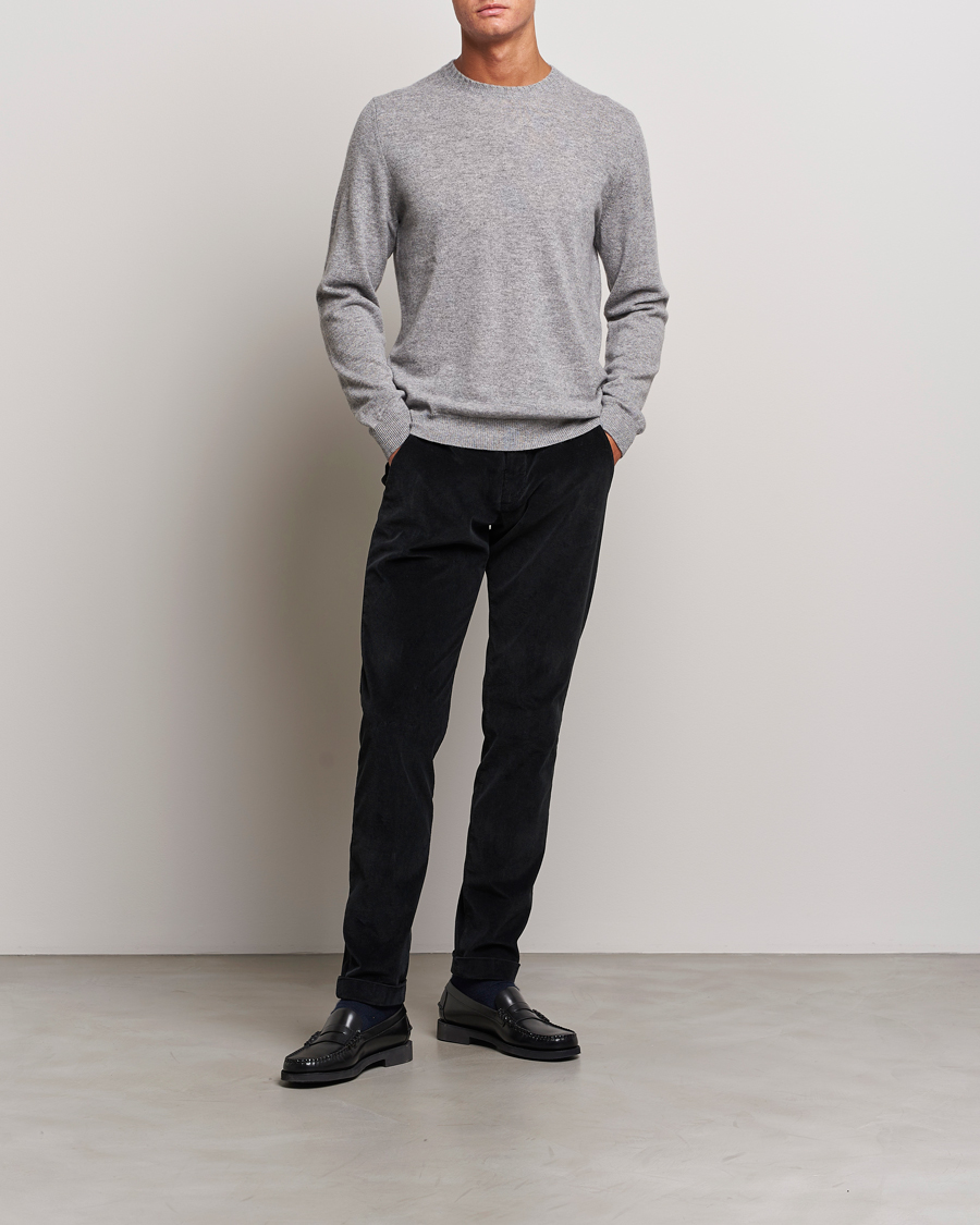 Hombres | Pantalones | Briglia 1949 | Slim Fit Corduroy Trousers Black