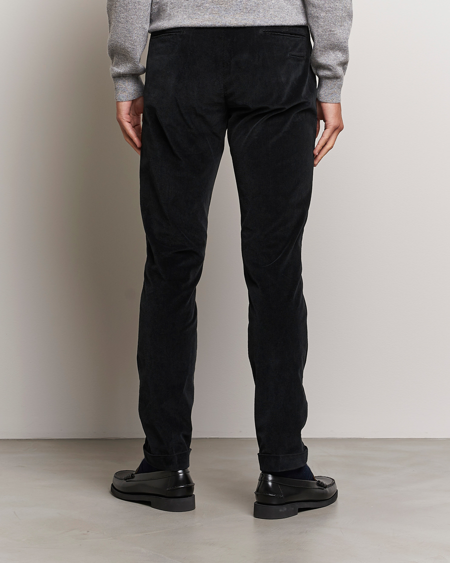 Hombres | Pantalones | Briglia 1949 | Slim Fit Corduroy Trousers Black