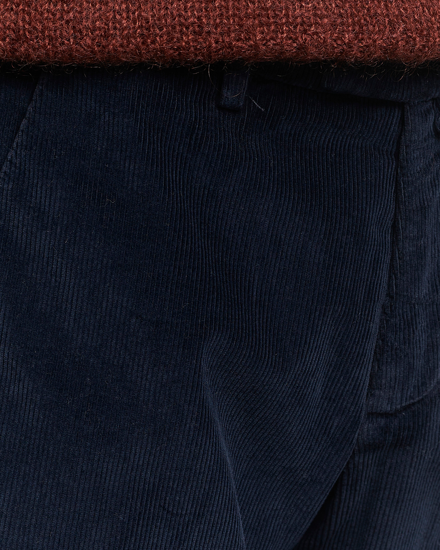 Hombres | Pantalones | Briglia 1949 | Slim Fit Corduroy Trousers Navy