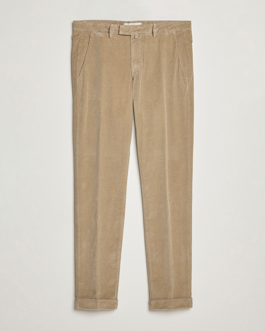 Hombres | Pantalones | Briglia 1949 | Slim Fit Corduroy Trousers Beige