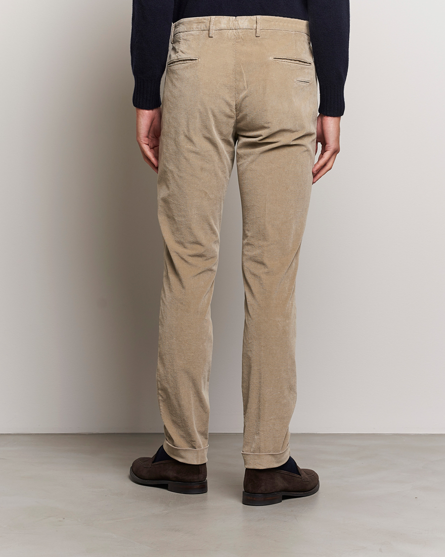 Hombres | Pantalones | Briglia 1949 | Slim Fit Corduroy Trousers Beige