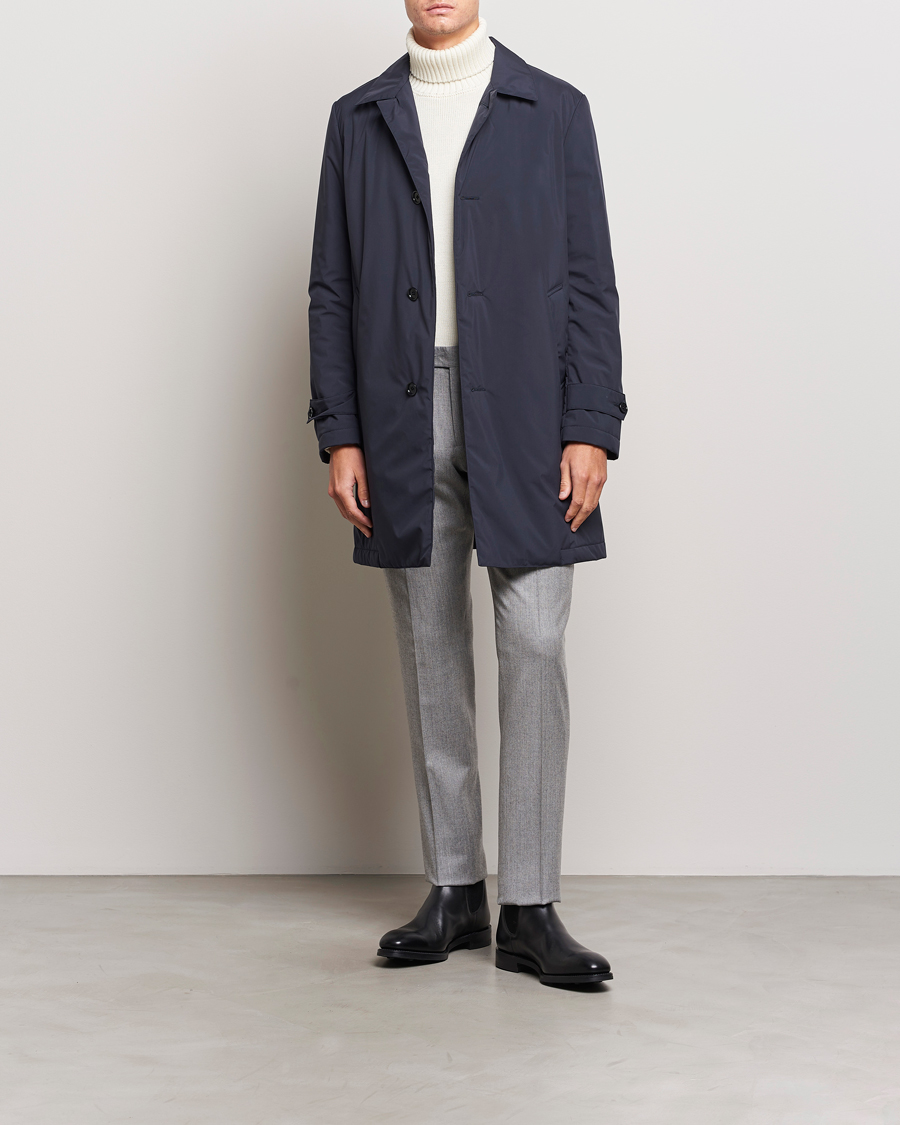 Hombres | Abrigos y chaquetas | Lardini | Packable Water Repellent Coat Navy
