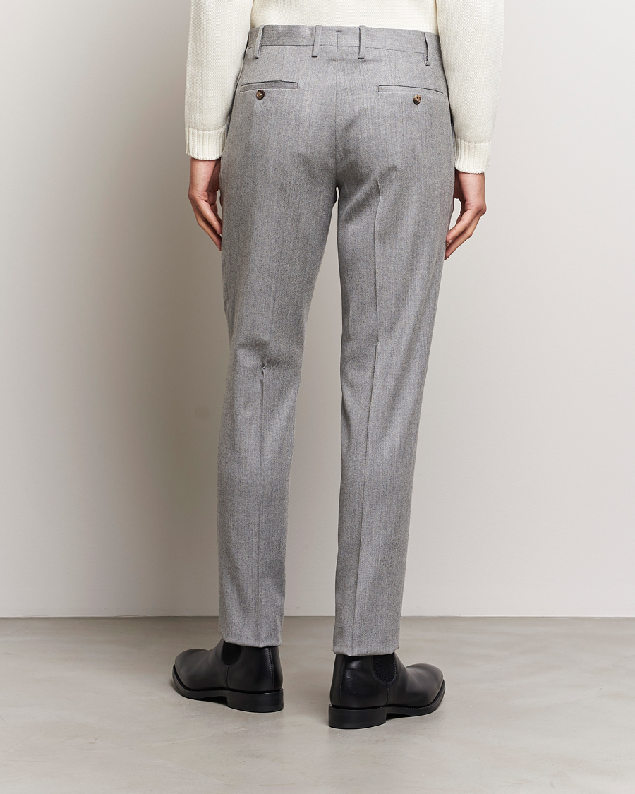 Hombres | Pantalones | Lardini | Wool/Cashmere One Pleat Trousers Light Grey
