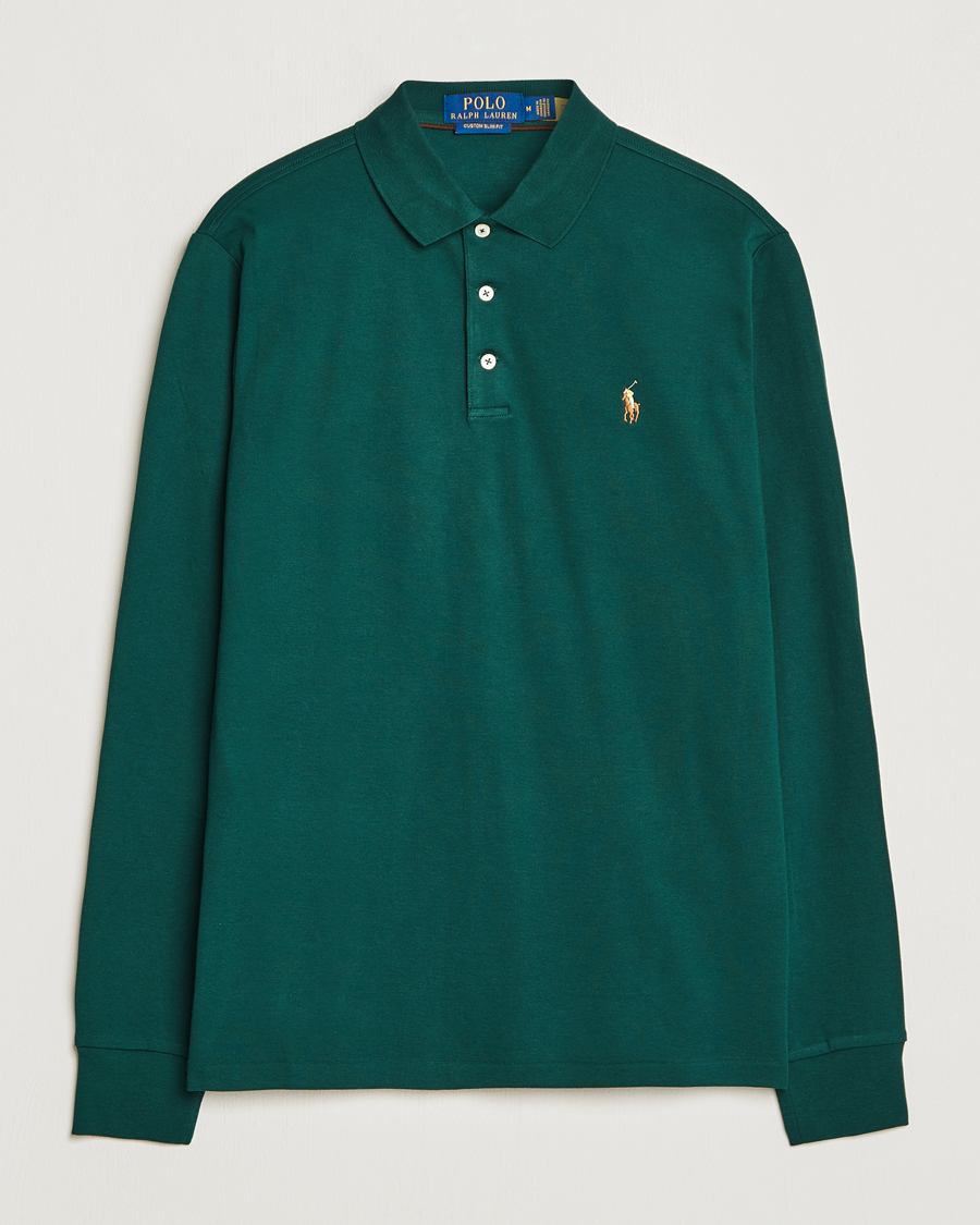 Hombres | Jerséis y prendas de punto | Polo Ralph Lauren | Luxury Pima Cotton Long Sleeve Polo Hunt Club Green