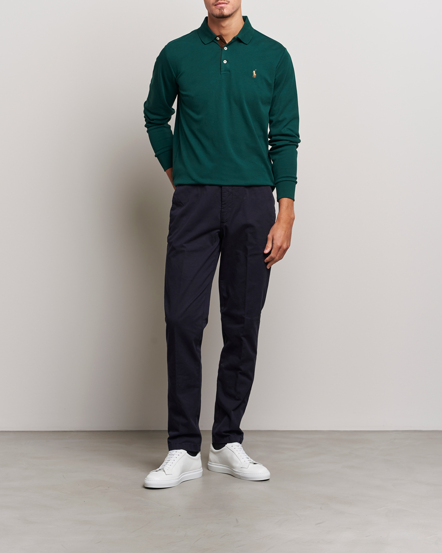 Hombres | Jerséis y prendas de punto | Polo Ralph Lauren | Luxury Pima Cotton Long Sleeve Polo Hunt Club Green