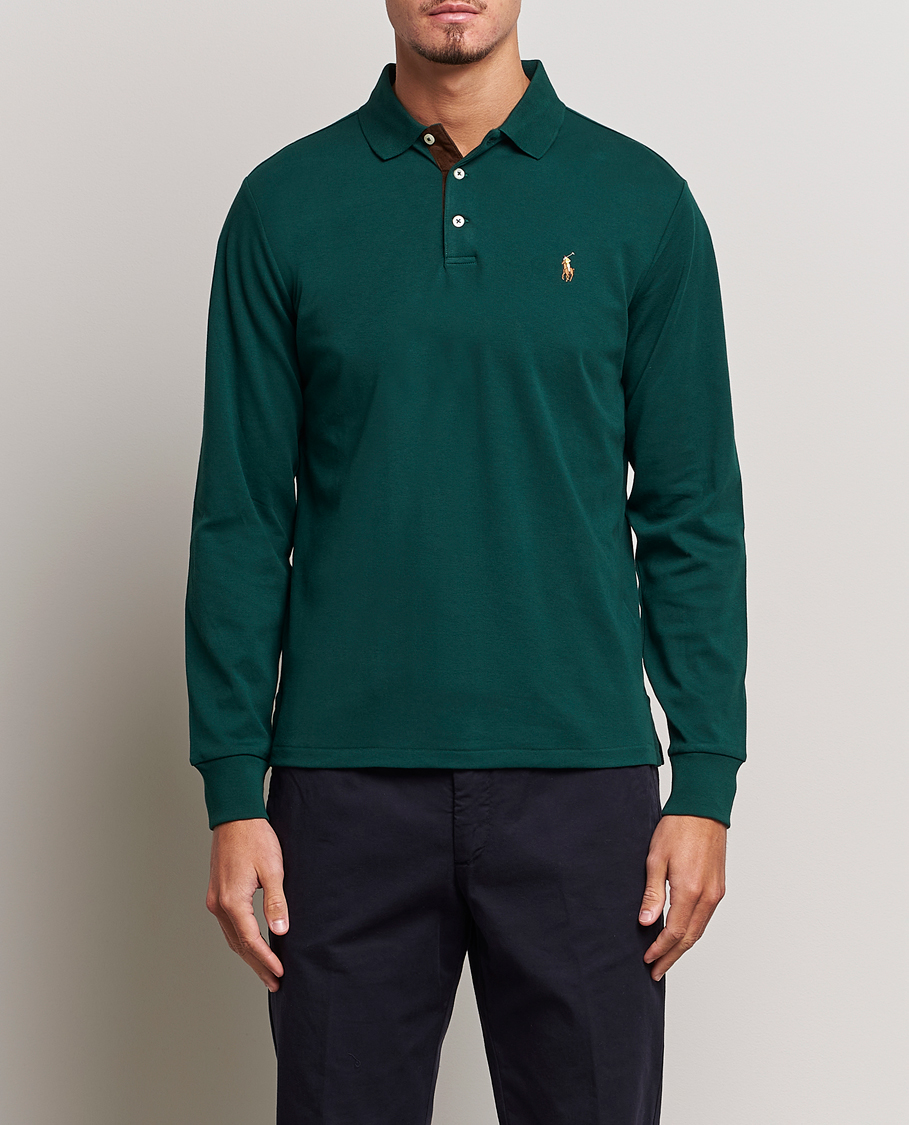 Hombres | Jerséis y prendas de punto | Polo Ralph Lauren | Luxury Pima Cotton Long Sleeve Polo Hunt Club Green