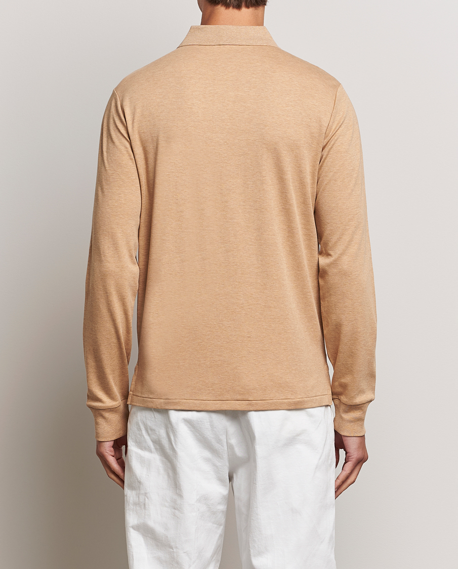 Hombres | Jerséis y prendas de punto | Polo Ralph Lauren | Custom Slim Fit Long Sleeve Polo Camel Heather