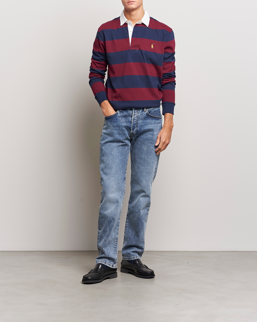 Hombres | Jerséis y prendas de punto | Polo Ralph Lauren | Jersey Striped Rugger Navy/Wine